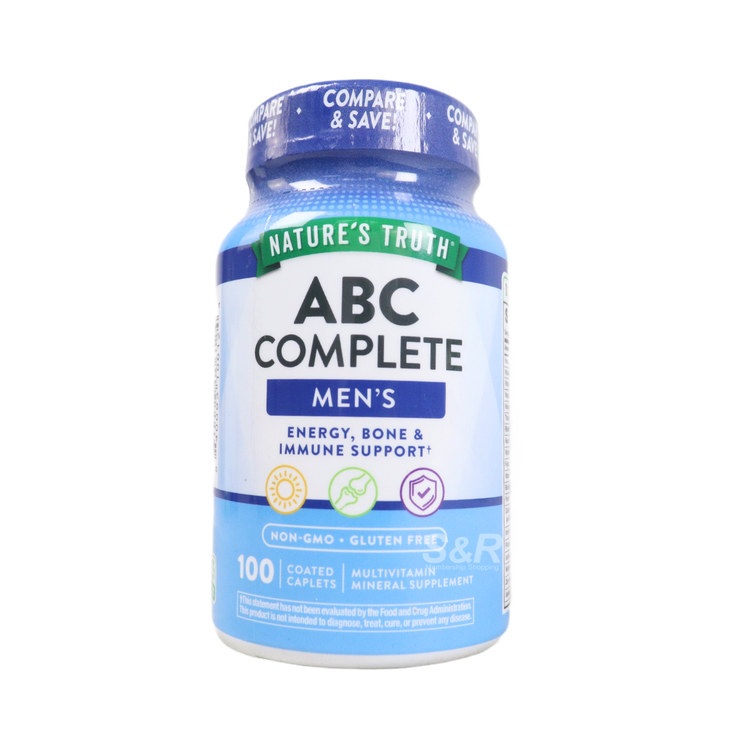 Nature's Truth ABC Complete Men's Multivitamin Supplement 100 caplets